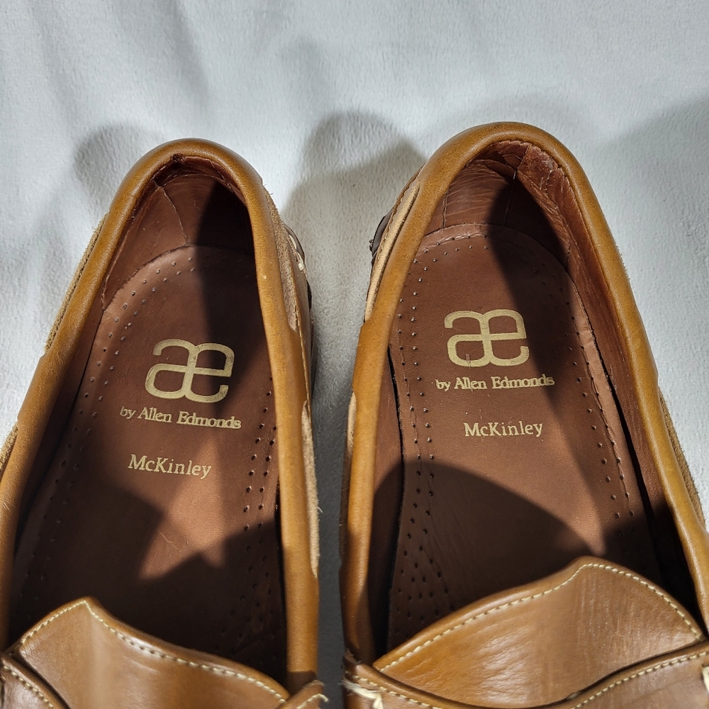 Allen Edmonds McKinley Slip On Penny Loafers Size 9.5 D - Picture 7 of 10